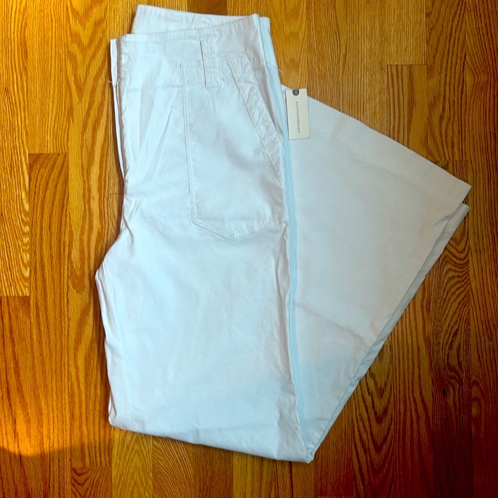 NWT Anthropologies Maeve Naomi Pant in White - Picture 3 of 6
